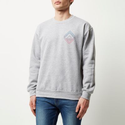 Grey Berlin Exchange print sweatshirt